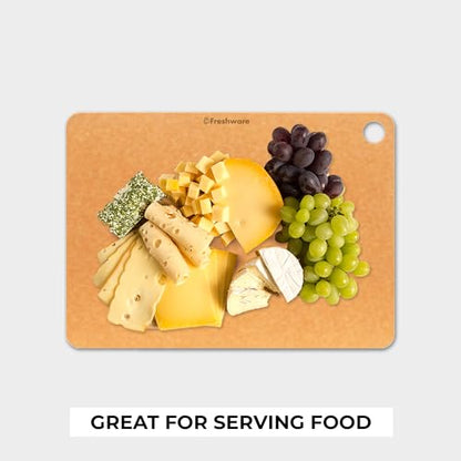 Freshware Wood Cutting Board for Kitchen, Dishwasher Safe, Large, 15" x 11.25", Natural - color: 15" x 11.25" [No Groove] [Natural], size: 15"L x 11.3"W
