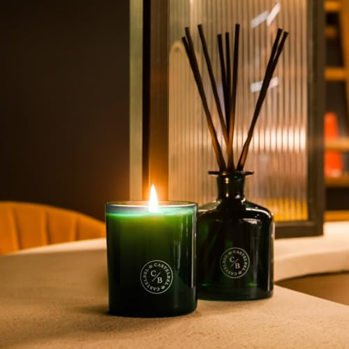 Castelbel Reed Diffuser Set Portuguese Tile Fragrance Luxury Elegant Home-Decor Oil Based Long-Lasting Aroma (250 ML, Green Sencha)