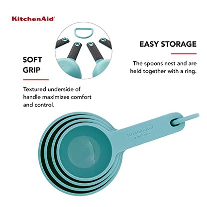 KitchenAid Measuring Cups, Aqua Sky, Set Of 4 (Pack of 12) - color: Aqua Sky, size: Set Of 4 (Pack of 12)