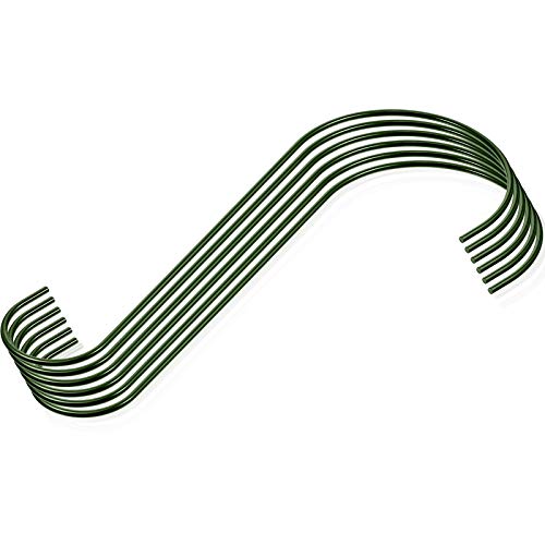 Hotop 6 Pieces Heavy Duty Big S Hooks Bird Feeder Garden Rustproof Stainless Steel Hook for Tree Branch, Kitchen, Bird House, Plants, Baskets, Lanterns and Bicycles(12 Inch,Green) - color: Green, size: 12 Inch
