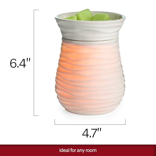 Candle Warmers ETC. Illumination Fragrance Warmer- Light-Up Warmer for Warming Scented Candle Wax Melts and Tarts or to Freshen Room, White Harmony - size: Harmony (Porcelain)