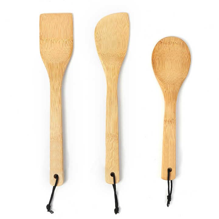 Wooden Spatulas 3 Hanging, Non Stick, Bamboo, Non Toxic, Kitchen Use, Wedding, Shower Gifts, Hand Crafted