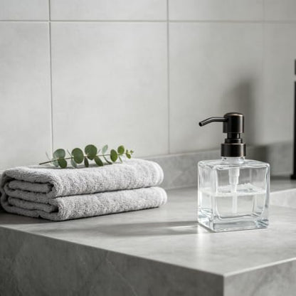 Hand Soap Dispenser Square with Oil Rubbed Bronze Pump, 8.4 oz Liquid Clear Glass Soap Dispenser with Stainless Steel Pump for Dish Soap Bathroom Kitchen Vanity Countertop - color: Oil Rubbed Bronze, size: 8.4 oz