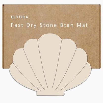 Shell Shape Diatomite Stone Bath Mat Shower Mat Quick-Dry, Non-Slip, Easy to Clean for Bathroom Floor - color: Shell