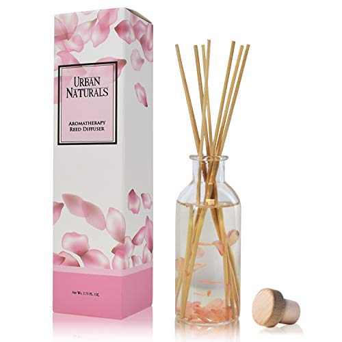 Reed Diffuser Set, Moonlit Petals - Bathroom Shelf Décor | Magnolias, Peonies, Daisies, Honeysuckle, Pear & Rosewood, Great Gift Idea for Mom, Grandma, Aunt, Wife or Sister - color: Moonlit Petals