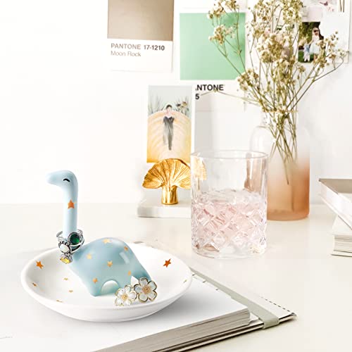 PUDDING CABIN Dinosaur Ring Holder for Jewelry, Gifts for Women Girls Birthday Wedding Graduation Valentines Bday Gift, Jewelry Dish Tray for Rings Bracelets Necklace Organizer - style: Dinosaur