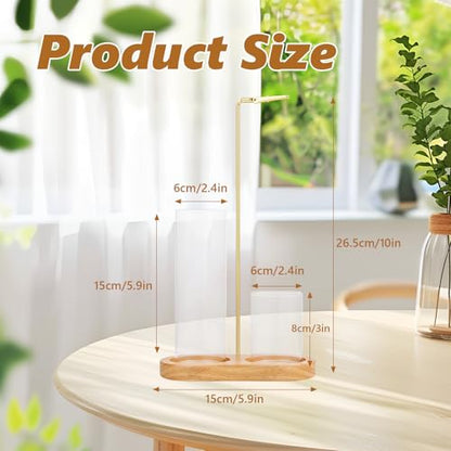 Tiiyee 2 in 1 Incense Holder for Sticks, Glass Ash Catcher Vertical Burner | Upside Down Built In Storage Organizer, Clean Ash Collection, Meditation Yoga Room Decoration Gift, Stable Desktop Display