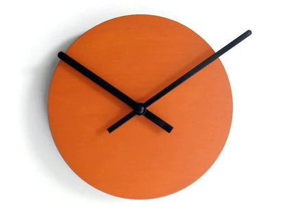 Minimalist Wooden Wall Clock, Natural Wood Round Clock with Black Hands, Modern Silent Non-Ticking Wall Clock for Living Room Bedroom Office Kitchen, 12 Inch