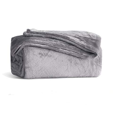 Fleece Blanket King Size Grey Lightweight Super Soft Cozy Luxury Bed Blanket Microfiber - color: Grey, size: King(108"x90")
