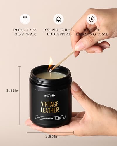 AOOVOO Scented Candles for Men - 6 Pack Candles for Home Scented | 42 oz Soy Wax, 300 Hour Long Lasting Candle, Aromatherapy Candle Birthday, Christmas, Valentine, Gift Set for Men - size: 42oz