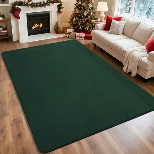 Przemy 6x9 Green Super Soft Area Rug for Living Room Bedroom | Washable Thickened Memory Foam Rugs, Modern Aesthetic Indoor Carpet for Kids Boys Girls Room Dorm Playroom Home Decor - color: Green, size: 6' x 9' (Rectangular)