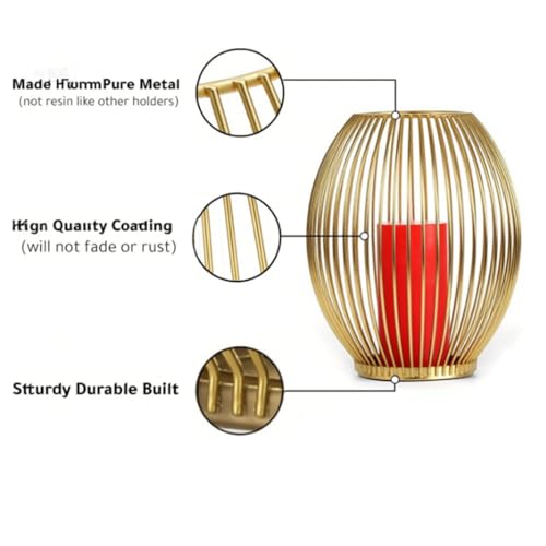 Metal Columnar Candlesticks Iron Lantern Decorations