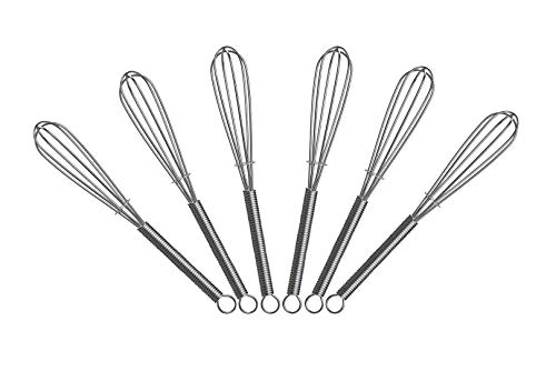 5 inch Mini Wire Whisk 6 Pack - Stainless Steel - size: 6pk of 5"