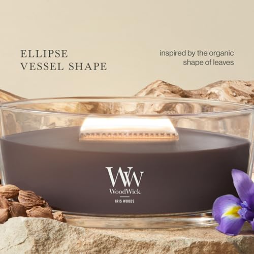 Woodwick Iris Woods Ellipse Candle - color: Iris Woods, size: 16oz