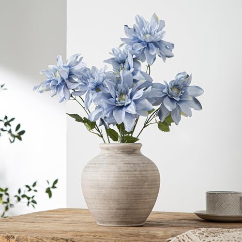 6.6 Inch Small Ceramic Vase Home Decor Flower Vase for Entryway | Handcrafted Rustic Ceramic Vase, Ceramic Art Vase, Vase Decor,Farmhouse Style Pottery Vase for Shelf, Living Room - color: C- 6.6"-retro