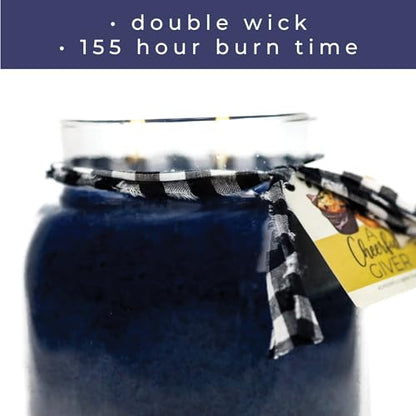 A Cheerful Giver — Blueberry Muffins - 34oz Papa Scented Candle Jar with Lid - Keepers of the Light - 155 Hours of Burn Time, Gift for Women, Blue - size: 34 oz