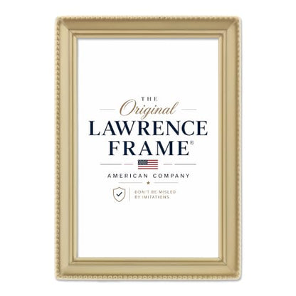 Lawrence Frames Bead Border Design, 3.5x5, Satin Gold - color: Satin Gold, size: 3.5x5