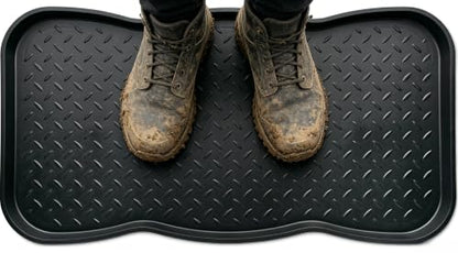 14x28 in Multi Purpose Boot Tray Waterproof Shoe & Pet Feeding Spill Tray | Litter Box & Pee Pad Holder, Painting & Planting Mat, 1.2" Raised Edge Floor Protection