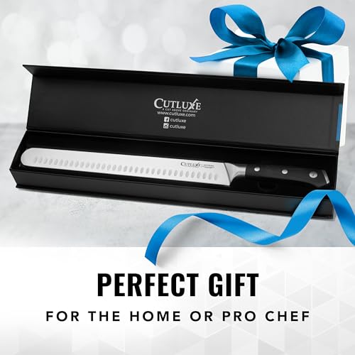Cutluxe Brisket Knife, 12" Carving & Slicing Knife for Meat & BBQ | Razor Sharp German Steel, Full Tang Ergonomic Handle, Sheath Included – Grilling Gift for Men - size: Brisket Knife