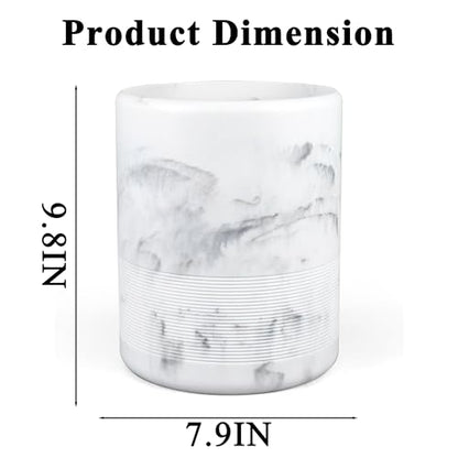 YMXYJM Resin Trash Can, Modern Round Wastebasket, 2 Gallon,White | Modern resin trash can with 2-gallon capacity, sturdy base, and open-top design for bathroom, kitchen, office, and home - color: White