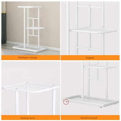 Metal Plant Stand, Indoor & Outdoor 6 Tier 7 Potted Plant Shelf, Corner Plant Stand, Tiered Plant Stands for Living Room, Office, Garden, Patio, Balcony, Bronze Gold