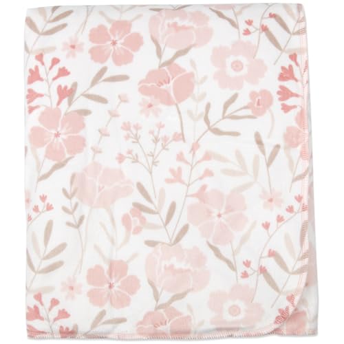Baby Essentials Sherpa Fleece Baby Blanket 35x30 – Super Soft, Warm Reversible Baby Blankets for Newborns, Infants, Toddlers, and Nursery - color: Flower Gardens