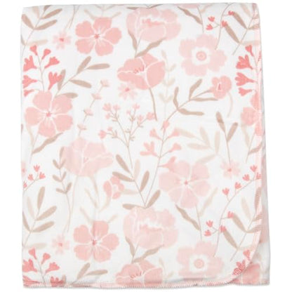 Baby Essentials Sherpa Fleece Baby Blanket 35x30 – Super Soft, Warm Reversible Baby Blankets for Newborns, Infants, Toddlers, and Nursery - color: Flower Gardens