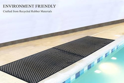 A1HC New All Purpose Rubber Extra Drain 70% Area Floor Mat with Holes for Restaurant Kitchen, Bar Area, Commercial, Residential Entrance, Anti Slip Pool, Garage, Patio High Traffic Area Mat 41x61 Inch - size: 61"L x 41"W x 0.3"Th