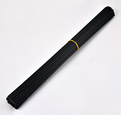 50 Pieces Fiber Reed Diffuser Replacement Refill Sticks for Aroma Fragrance (Black, 12" x3mm) - color: Black, size: 12"x3mm