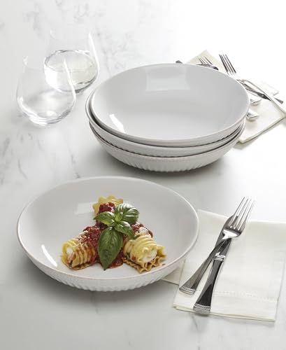 Lenox 897275 French Perle Groove Dinner Bowls, Set of 4 - style: Dinner Bowls, Set of 4