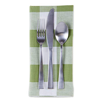DII Buffalo Check Collection, Classic Farmhouse Cloth Napkin Set, 20x20, Antique Green, 6 Piece - color: Antique Green, size: 20" x 20" (Set of 6)