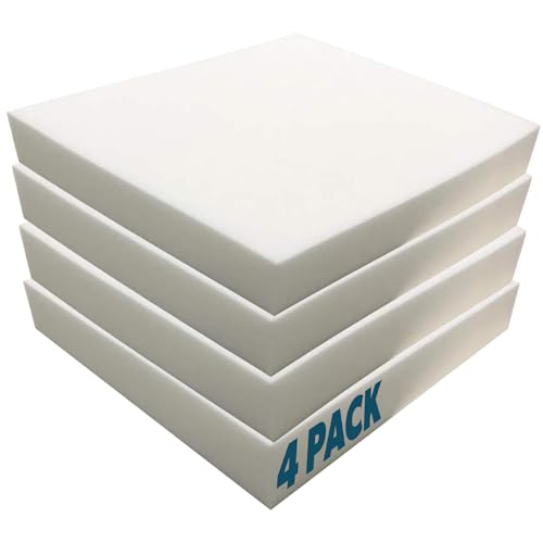 Foamma High Density Upholstery Foam, 2" x 24" x 24" 4-Pack - Couch Cushion Foam Replacement Pad, High Density Pad for Seats, Pillows, Chairs, and Craft Projects - color: High Density, size: 2" x 24" x 24", style: 4 Pack