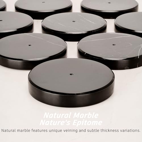 Paper Towel Holder Countertop, Heavy Weighted Black Marble Paper Towels Holder for Kitchen Counter, Modern Standing Papertowel Roll Holders(Matte Black Stainless Steel Bar, Black Natural Marble Base) - color: Black-b
