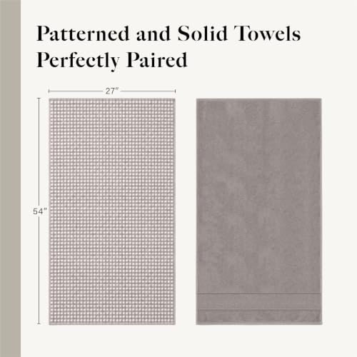 Modern Threads 6 Piece Cotton Bath Towel Set – Ultra Soft 600 GSM Towels – Bathroom Set with Hand Towels and Washcloths – Waffle (Classic Taupe) - color: Classic Taupe, size: Standard, style: Waffle