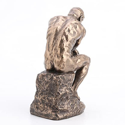 Veronese Design 8" Rodin The Thinker Cast Resin Statue Bronze Finish