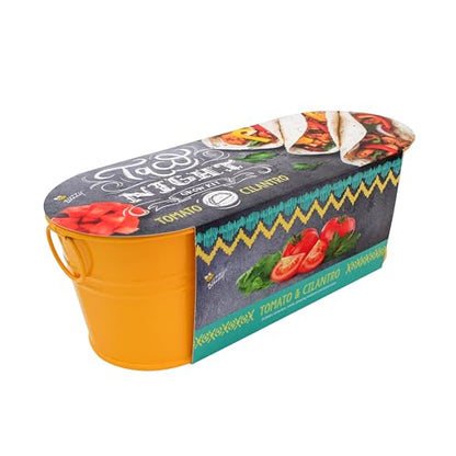 Buzzy Seeds Taco Night Grow Kit - Metal Windowsill Planter - Complete Indoor Gardening Kit with Seeds, Coconut Husk Growing Medium & Genuine Pots - 100% Grow Guarantee - color: Taco Night