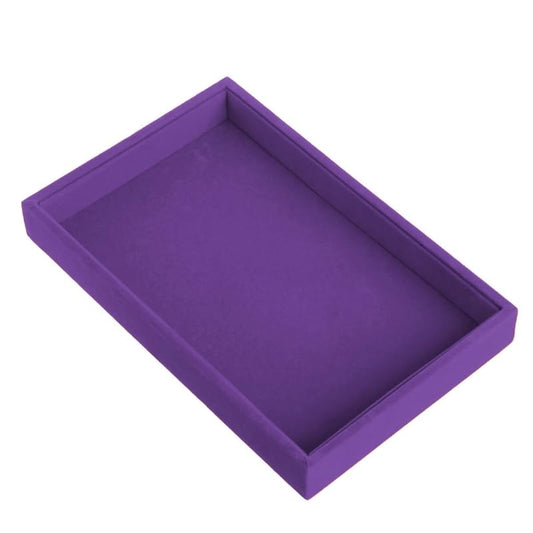 Jewelry Trays Stackable Showcase Display Drawer Organizer Storage- Multi-Purpose Multiple Combinations Large Capacity Purple - color: Purple