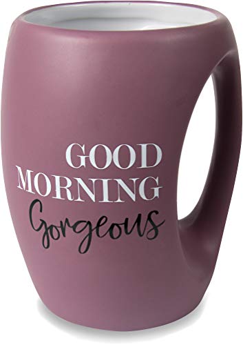 Pavilion - Good Morning Gorgeous - Purple Huggable Hand Warming 16 oz Coffee Cup Mug - color: Purple