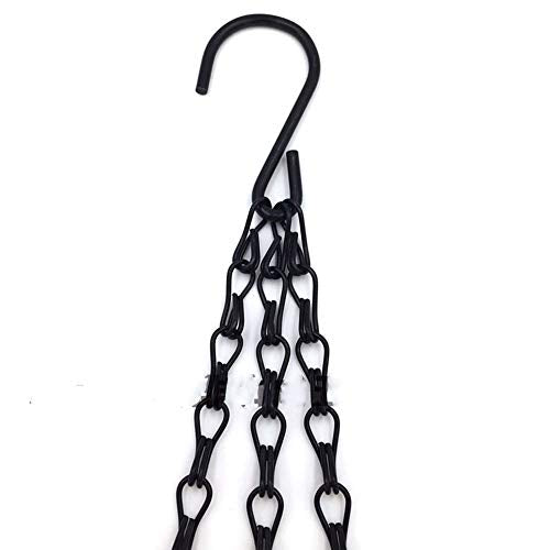 OUKEYI 6 Pcs Hanging Chain, Heavy Duty 23 Inch Hanging Flower Basket Galvanized Replacement Chain -3 Point Garden Plant Hanger for Outdoor or ¡­