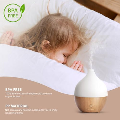 SALKING Essential Oil Diffuser with Remote Control, 100ml Diffuser for Home | 2 Mist Modes Ultrasonic Diffuser, Timer, Aromatherapy Diffuser for Essential Oils, Cool Mist Humidifier, for Bedroom, Office - color: Remote Control