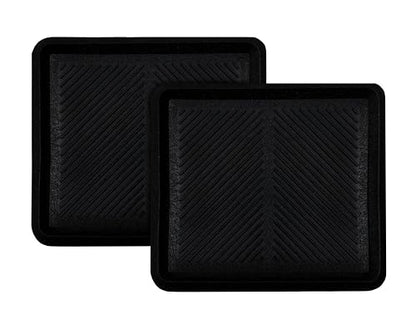Croft&Cane Rubber Boot Tray - 2 Pack Black 16x18 inch Waterproof Shoe Tray | Heavy Duty Big Foot Indoor Outdoor Boot Mat with Raised Edges - Slip Resistant Entryway Garage Pet Feeding Multi-Purpose Mat - size: 2 Pack Boot Tray-16x18 Inches