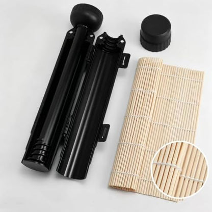 Sushi Making Kit, Upgraded 11.8 Inches Sushi Roller, Sushi Bazooka Easy Made Sushi | Sushi Rolling Mat Sushi Maker Sushi Kit - color: Black