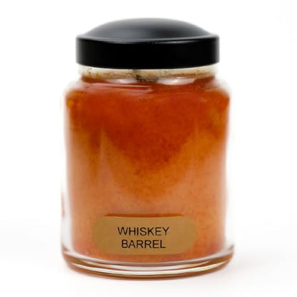 A Cheerful Giver - Whiskey Barrel - 6oz Baby Scented Candle Jar with Lid - Keepers of the Light - 35 Hours of Burn Time, Gift for Women, Brown - size: 6 oz, style: Whiskey Barrel