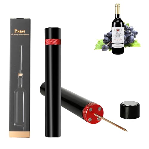 1Pc Aeropop Wine Opener,Needle Type Wines Bottle Openers, Portable | Red, Needle Type Wines Bottle Openers, Lightweight and portable, Wine Opener, for Home, Restaurant, Party - color: Red