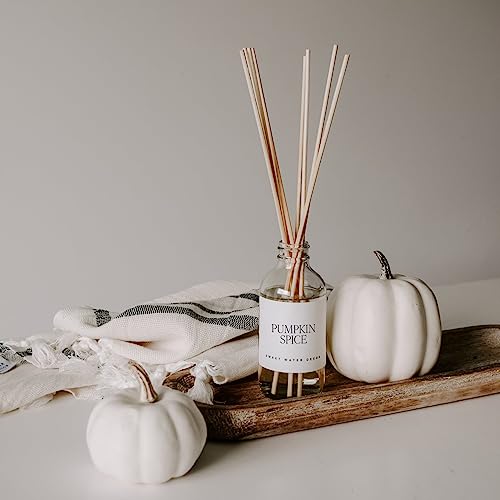 Sweet Water Decor Pumpkin Spice Reed Diffuser Set - Pumpkin, Cloves, Cinnamon, and Vanilla Fall Scented Diffusers - Scent Diffusers for Home, Long Lasting Fragrance, Made in the USA - style: Pumpkin Spice