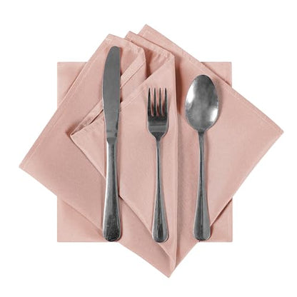Bailarina Cloth Napkins Set of 80,17x17 inches Dinner Napkins Cloth Washable,Polyester Square Table Cloth Napkin Bulk with Hemmed Edges Ideal for Banquets, Parties and Weddings-Dusty Pink - color: Dusty Pink