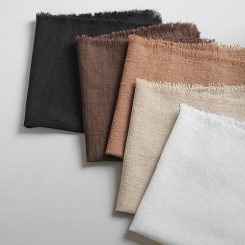 Handmade Cloth Napkins 100% Cotton Napkins with Fringe，Delicate Handmade Cloth Napkins for Dinners, Parties, Weddings and More，18 x 18 Inch Set of 4 - White - color: White