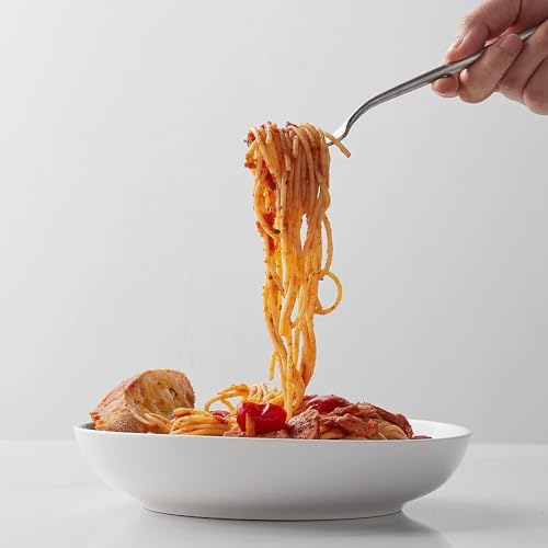 Y YHY Pasta Bowls, 30oz Salad Bowls White Soup Bowls Large Pasta Serving Bowl Porcelain Pasta Plates Wide and Shallow Bowls Set of 6 Microwave Dishwasher Safe Valentines Day Gift - color: White, size: 30 oz