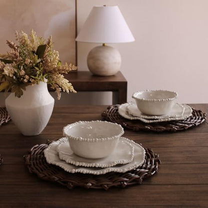 Beatriz Ball VIDA Alegria Salad Plate Set of 4 (Sand) - style: VIDA Alegria Salad Plate Set of 4 (Sand)