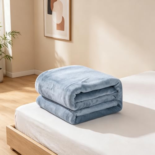 Elegant Throw Blanket for Couch & Sofa, All-Season Lightweight Fleece Blanket, Luxury Soft Cozy Fuzzy Throw for Her Him, 39.37″ × 47.24″- Gray - color: Grey, size: Small Single